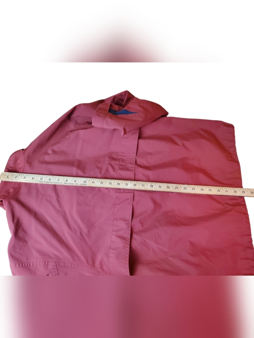 VTG 90s L.L.Bean Red Bomber Jacket Full Zip Snap Pockets Mesh Lined MED. #254 - Picture 12 of 13